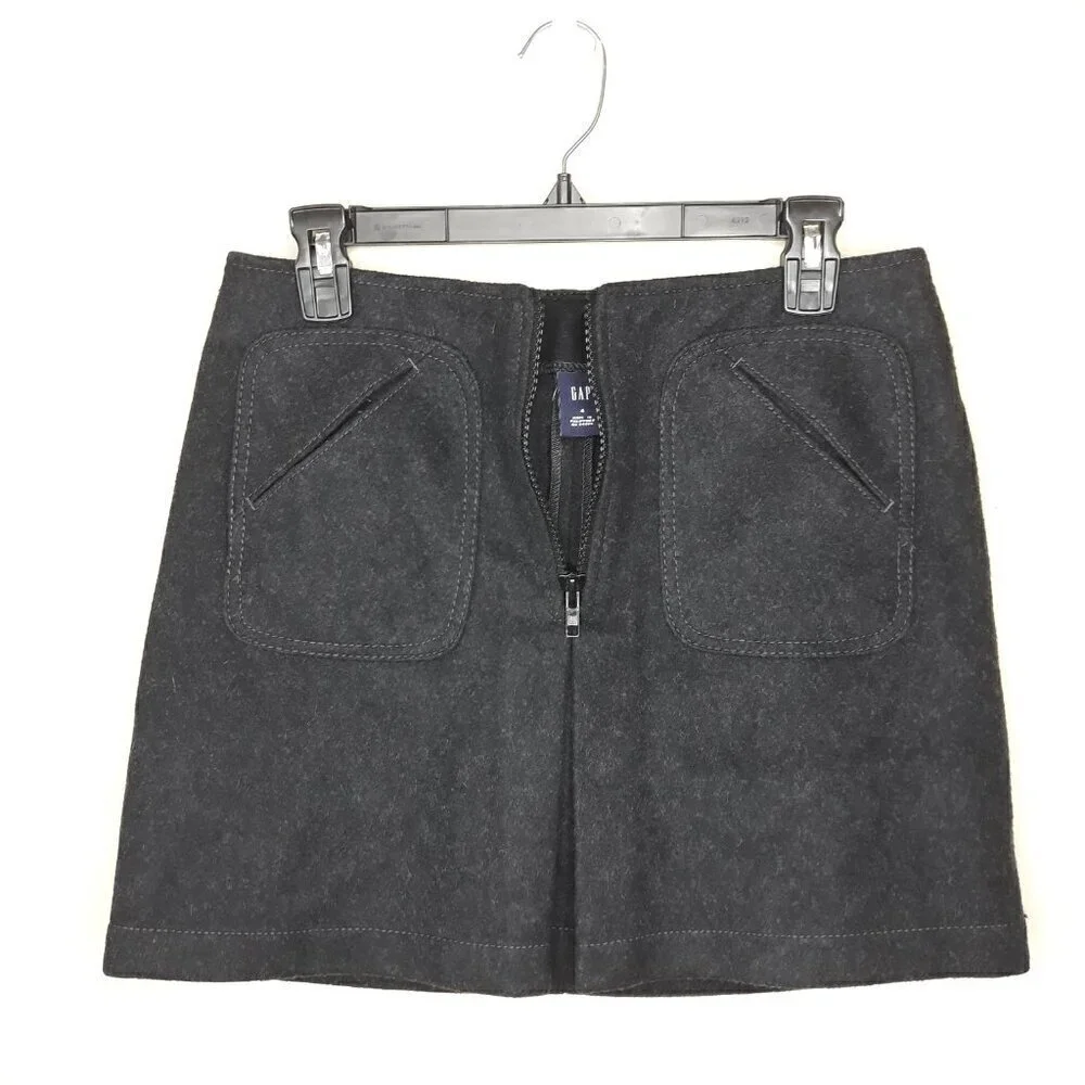 Virgin Wool Blend Mini Skirt Y2K